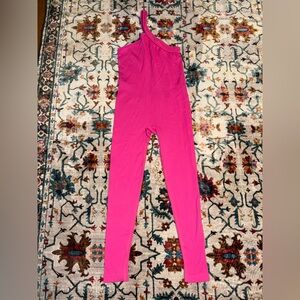 Hot Pink One Shoulder Jumpsuit